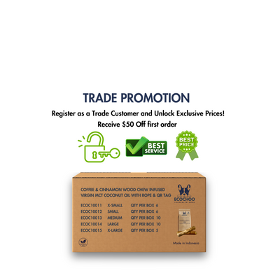 Coffee & Cinnamon Wood Chewwith Rope & QR Tag (37 Packs Twin Pack)