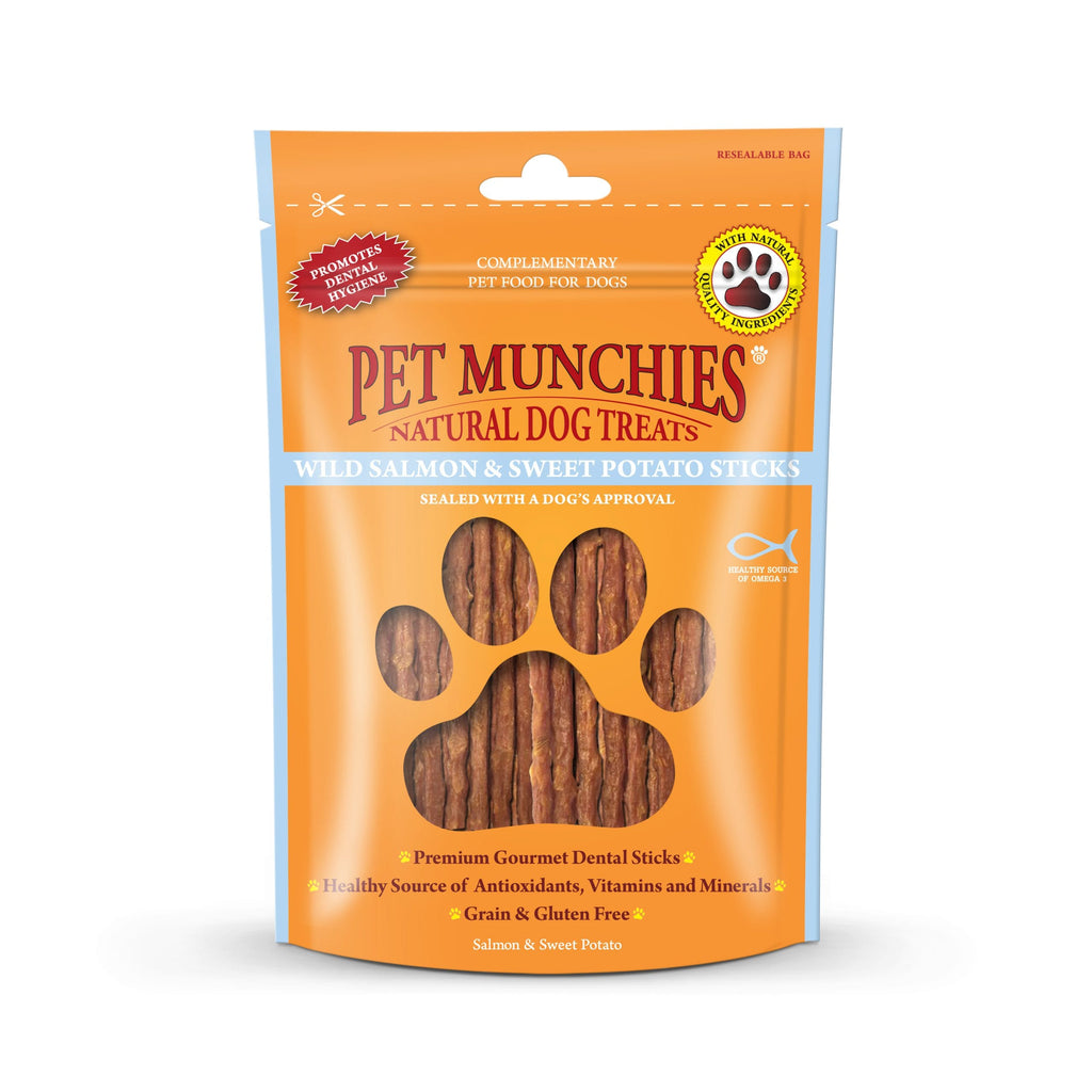 Pet Munchies Wild Salmon and Sweet Potato Dog Treats 90g