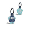 Aqua Cute Dog Shaped Epoxy QR Tag