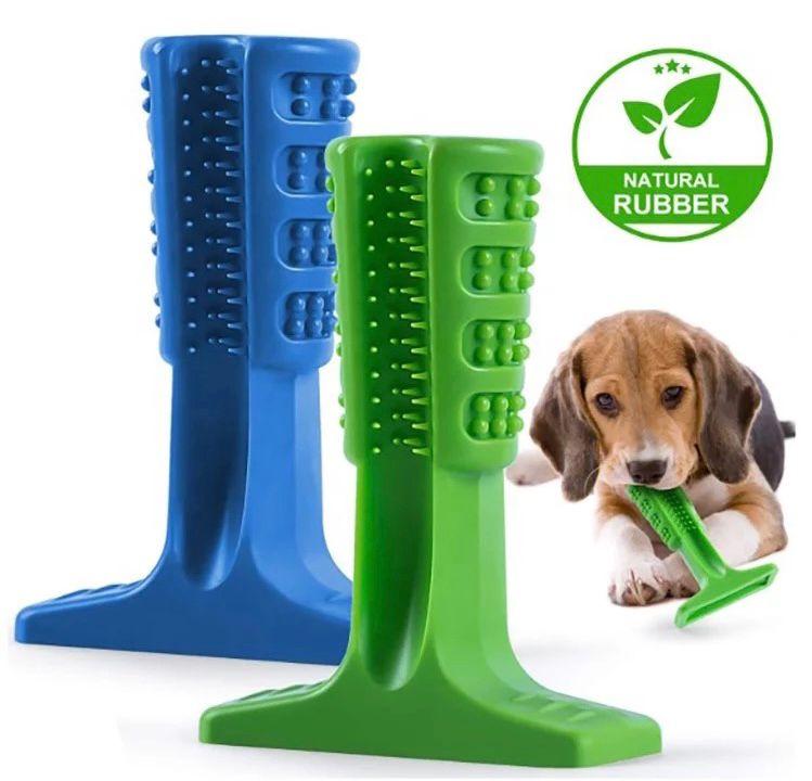 Blue & Green Dental Oral Care Brush Stick Effective Rubber Pet Dog Chew Toothbrush