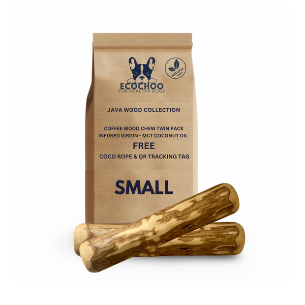 Coffee Wood Dog Chew Twin Pack - S