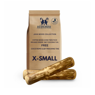 Coffee Wood Dog Chew Twin Pack  - XS