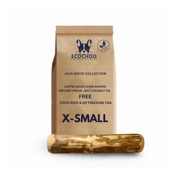Coffee Wood Dog Chew Shaped  - XS