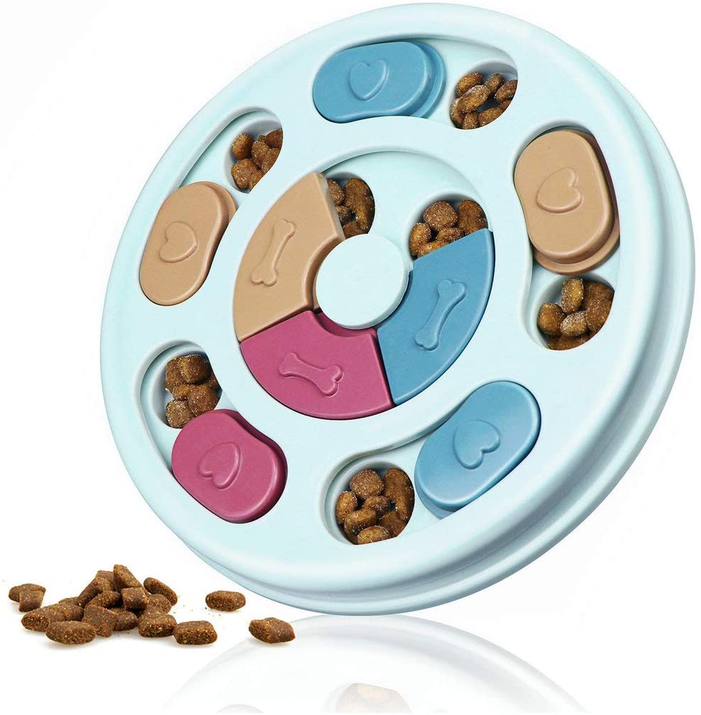 Round Shaped Dog Puzzle Toy For Puppy Treat Dispenser for Dogs Training Funny Feeding for IQ training