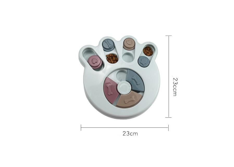 Power Blue Paw Shaped Dog Puzzle Toy For Puppy Treat Dispenser for Dogs Training Funny Feeding for IQ training