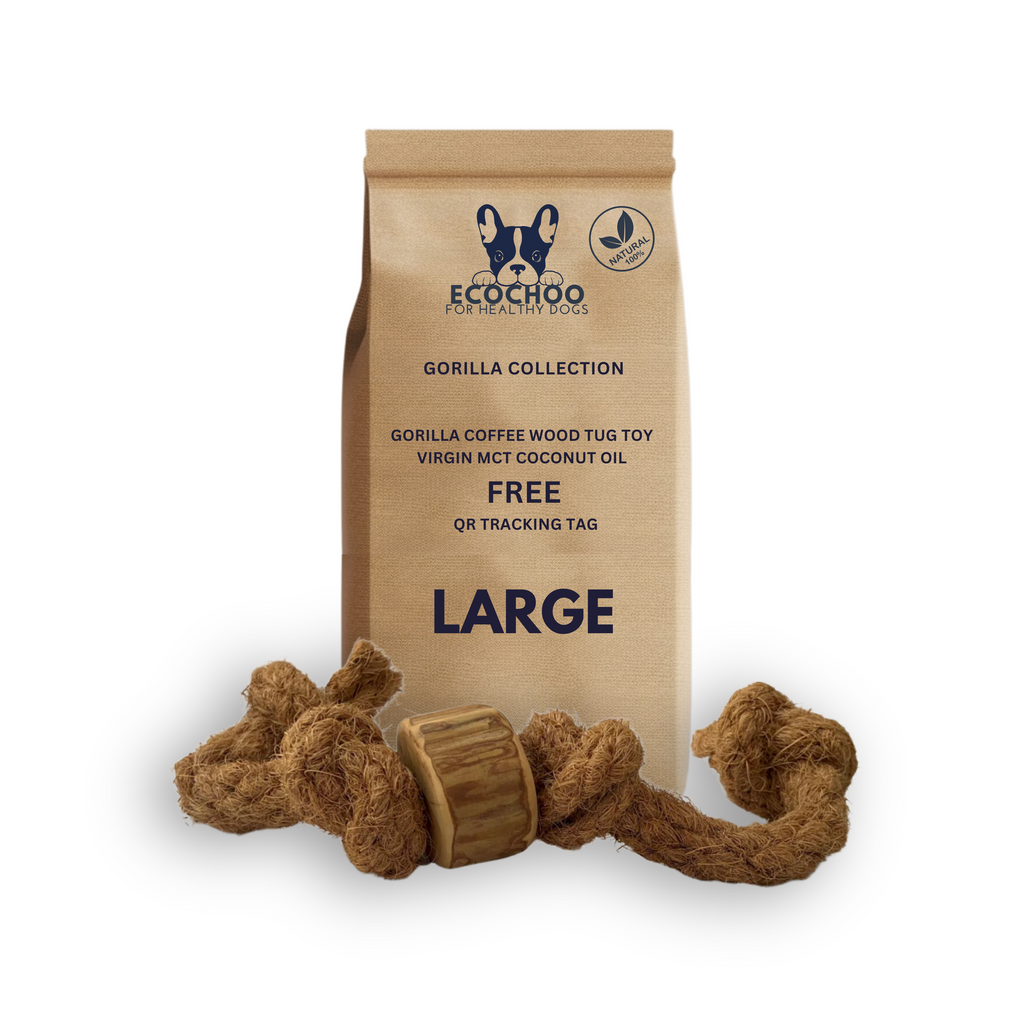 Gorilla Coffee Wood Tug Toy - L