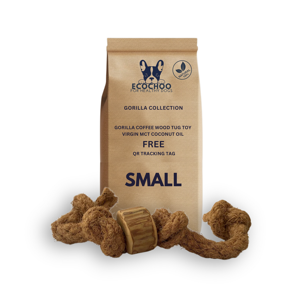 Gorilla Coffee Wood Tug Toy - S