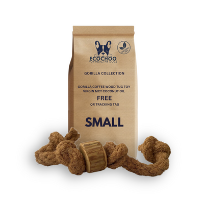 Gorilla Coffee Wood Tug Toy - S