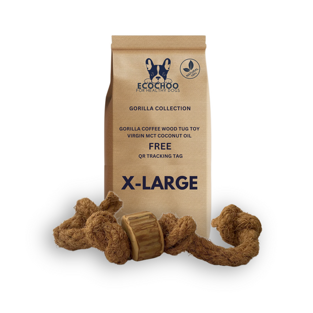 Gorilla Coffee Wood Tug Toy  - XL