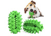 Green rubber dog chew toys tooth cleaning