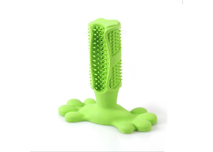 Green Brush Stick Dog Chew Toy Toothbrush