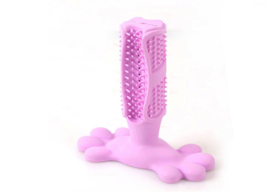 Pink Brush Stick Dog Chew Toy Toothbrush