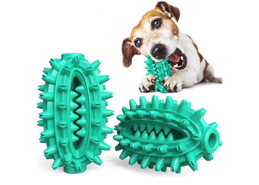 Aqua rubber dog chew toys tooth cleaning