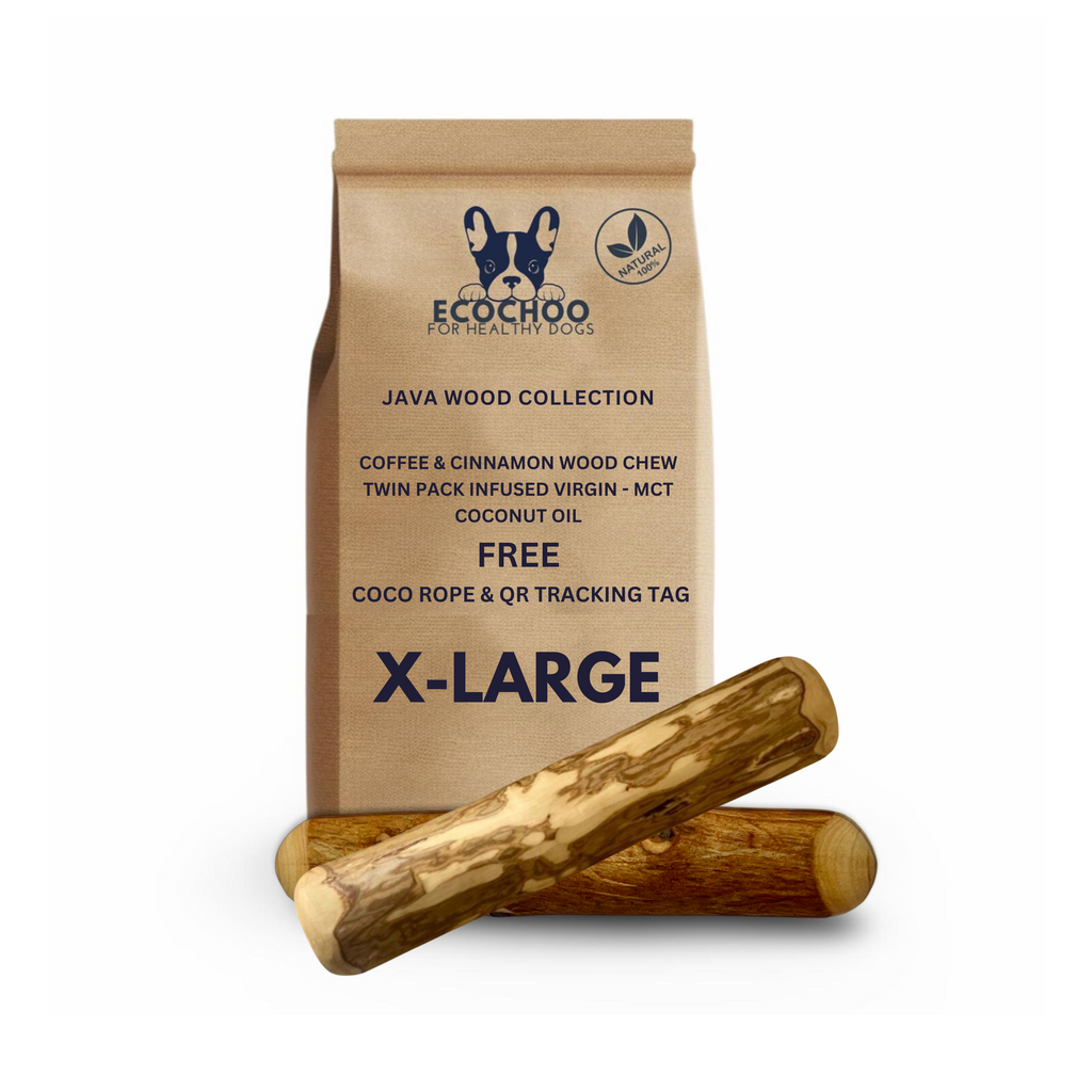 Coffee & Cinnamon Wood Dog Chew Twin Pack  - XL